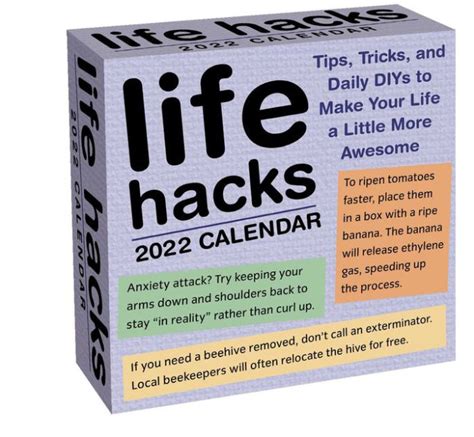 Life Hacks Calendar 2022